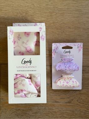 LoveShackFancy x Target Sleep Mask & Hair Clip Set - Pink Chantilly